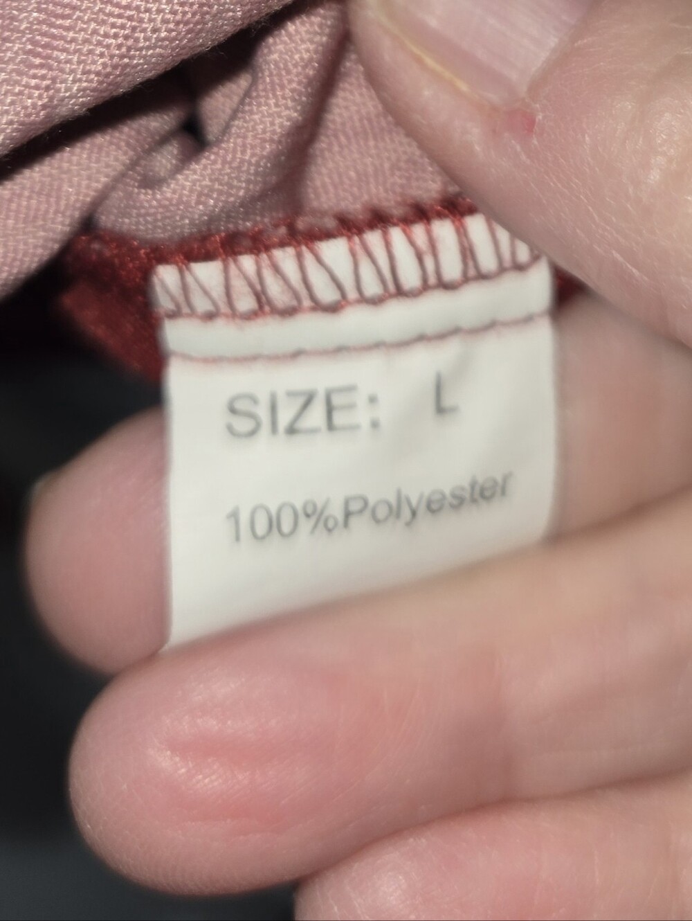 No Brand Two-Tone Corduroy Shirt Jacket  Rose Maroon Button Up Sz L - Picture 3 of 4